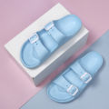 Men's Two Slippers with Buckles, Adjustable Boken Slippers, Couple Style Outdoor Daily Lightweight. 