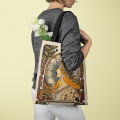 Mucha Series Digital Printed Canvas Bag Open Tote Bag Handbag Retro Canvas Shopping Bag. 