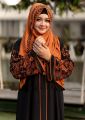 Premium Embroidered Dubai Cherri Borka with Hijab for Muslim Women - Elegant Design with Pearl Detailing.