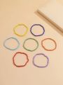 7 Pcs beaded bracelet cute simple dainty jewelry customize. 