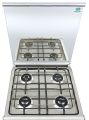 Welcome Gas Cooking Range 24 Inches 4 Burners Stainless Steel Body WC-2400 - Silver. 