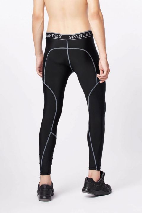Spandex%20compression%20pants%20Black/Grey%20stitch%20length%20lp002%20-%20Image%205