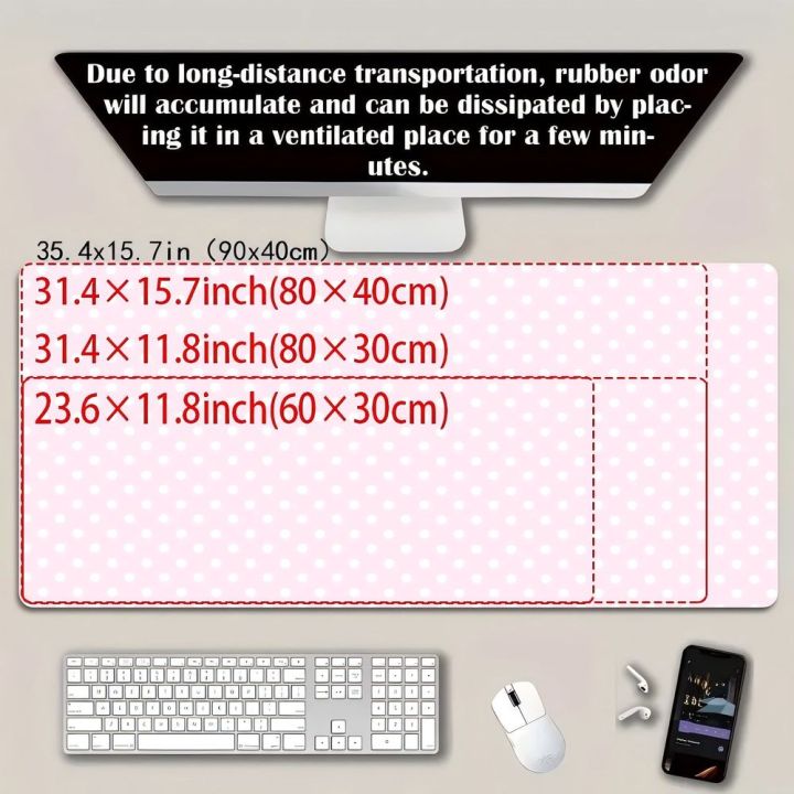 Pink%20White%20Polka%20Dot%20Large%20Gaming%20Mouse%20Pad%20XXL%20Extended%20Desk%20Mat%20Cute%20Spot%20Decor%20for%20Office%20Home%20-%20Image%202