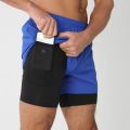 New Men's Running Double-Layer Shorts Quick-Drying Fitness 2-in-1 Shorts Men's Sports Workout Training Bodybuilding Shorts Male.