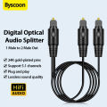 Digital Optical Audio Splitter 1 in 2 Out Toslink Fiber Optic 1 Male to 2 Male Cable for Home Theater Stereo System. 