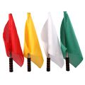 Professional Referee Flags - Waterproof Linesman Flags W/ Anti-Slip Grip for Football Rugby & Sports Matches (500D Polyester).