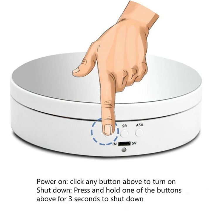 Electric%20Rotating%20Base%20Display%20Stand%203%20Speeds%20360%20Degree%20Turntable%20Jewelry%20Holder%20USB/Battery%20Powered%20Rotating%20Tray%20-%20Image%204