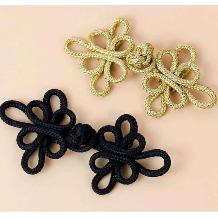 6%20Pcs%20Gold%20Wire%20Chinese%20Cheongsam%20Button%20Dragonfly%20Knot%20Fastener%20Closures%20-%20Image%204