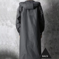 Fashion black  windbreaker style waterproof long raincoat women's men's hooded outdoor motorcycle, bicycle, hiking, fishing. 