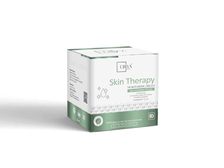 Ubiya Derma Skin Therapy  Moisturizer Cream | With Purasal Moist, Hydagen Aquaporin, Hydroveg VV, Azelaic Acid & White Curcumin | Deep Hydration, Barrier Repair & Brightening | Dermatologically Tested .For Dry, Sensitive & Damaged Skin – 50g