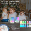 Smart White Noise Machine Baby Sleep Sound Machine Colorful Night Lights 34 Soothing Sounds Supports APP Remote Control. 