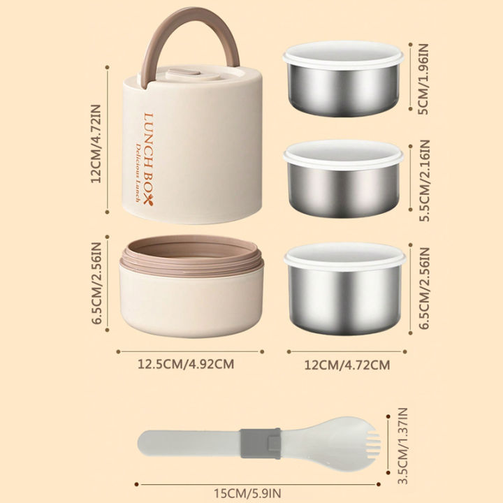 4pcs%20set%20Portable%20Lunch%20Container%20Set%20(47.5%20Ounces),%20Stackable%20304%20Stainless%20Steel%20Bento%20Box%20with%20Utensils%20-%20Image%206