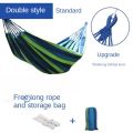 New Creative Canvas Single Hammock Outdoor Courtyard Sleeping Hammock Camping Indoor Children's Swing Thick Striped Hammock. 