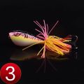 Frog Lures 9g Fishing Lures Floating Weedless Lure with Double  Hooks Baits Simulation Frog Snake Head Lures. 