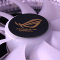 Computer Case Fan Logo Sticker, ROG MSI AORUS Corsair Label Gold-plated Paster PC Gamer GPU Decorative Accessories, 3Pcs/Lot. 
