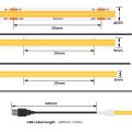 DC 5V USB COB Strip 3MM 5MM 8MM White/Pink/Red/White/Yellow/Ice Blue/Green Flexible Ribbon Rope Home Decor TV Backlight.