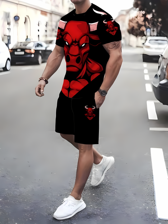 Hot%20Selling%20Men's%20Breathable%20Casual%20Short-Sleeved%20Shorts%20Set%203D%20Printed%20Outdoor%20Urban%20Street%20Top%20Shorts%20Casual%20Two-Piece%20Set%20-%20Image%205