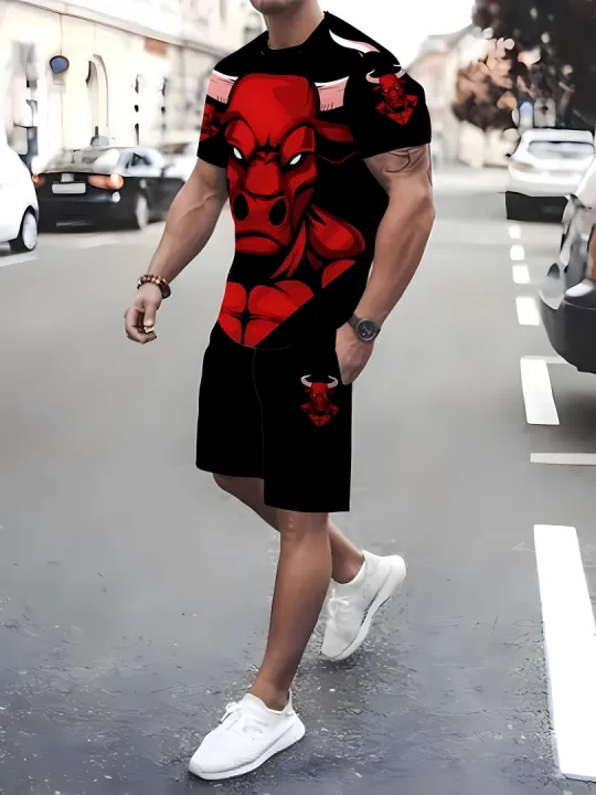 Hot%20Selling%20Men's%20Breathable%20Casual%20Short-Sleeved%20Shorts%20Set%203D%20Printed%20Outdoor%20Urban%20Street%20Top%20Shorts%20Casual%20Two-Piece%20Set%20-%20Image%205