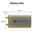 Power Bank Battery Rechargeable Lipo 1260110 3.7V 10000mAh 37wh Lithium Ion Li Polymer Battery Pack Power Bank. 