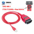 VAG 409.1 KKL 409 FTDI FT232RL Real 9241A K Line OBD 2 OBD2 Car Diagnostic Tools Interface Cable For VW/Audi/Skoda/Seat.