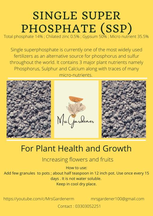 SSP - Single Super Phosphate , 250gm , Organic Fertilizer for plants