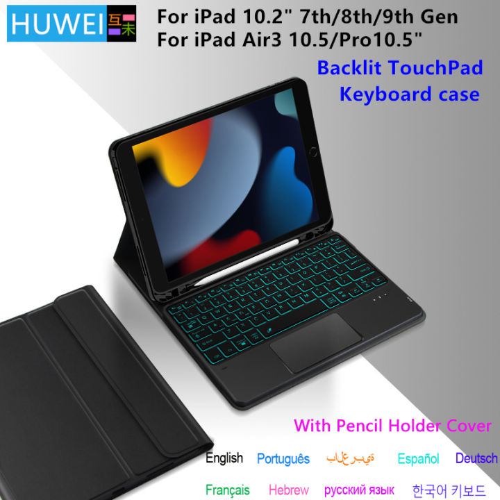 Keyboard Case for iPad 9th Gen 10.2 inch A2602 A2603 A2604 Tablet Stand ...