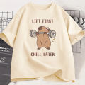 Capybara Gym T-Shirt Women Sports Tee Workout Fitness T Shirt Top Unisex Softstyle Women Tshirt Clothes Women Clothing. 