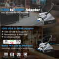 USB to HDMI Adapter HD 1080P USB 3.0 to HDMI-Compatible Converter External USB Adapter Video Adapter Cable for Desktop Laptop PC. 