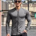 spring autumn Jacket Men Fitness Sportswear Gym Training long sleeve Sweatshirt Jogging Male coat Cardigan zipper running Jacket.