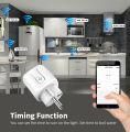 Tuya WiFi EU Compliance Smart Socket APP Remote Control with Timed On/Off Function Smart Speaker Voice Switch. 
