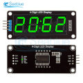0.56 inch 4-Digit 7 Segments Digital Tube Clock Module Double Dots Blue Yellow White Green Red LED Display TM1637 For Arduino. 