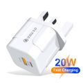 USB Fast Charging PD 25W Wall Fast Charger For iPhone EU/US/UK Plug.