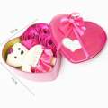 Heart Shaped Valentines Day Gift Box with I Love You Message Teddy Bear 3 Red Roses- Valentine Gift for Girlfriend Boyfriend Husband Wife-Valentine Day Gifts-Valentine Day Decoration Items. 