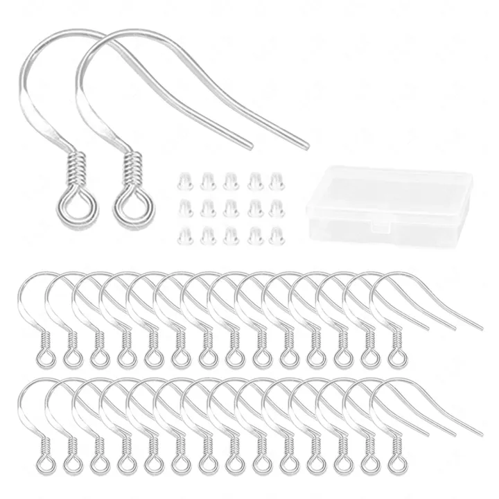 50Pcs/Box%20925%20Silver-Plated%20Gold%20Earring%20Hooks%20Kit%20With%20Earring%20Backs%20For%20DIY%20Jewelry%20Making%20Accessories%20-%20Image%204