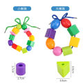 100pcs Primary Lacing Beads Educational Montessori Stringing Toy Autism Toys Toddlers Kids Preschool Children Training Gifts. 