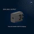 Original Motorola 30W Turbo Power Charger Fast Charging Adapter C To Type C Cable For Moto Edge S G30 G50 E5 Plus Z Z2 Z3 Play P50. 