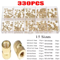 M2-M10 Knurled Threaded Inserts Kit - Brass & Copper Nuts for 3D Printing, Hot Melt Embedment Nuts for DIY Projects.