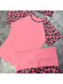 2026 New American Retro Leopard Pattern Splicing Top and Shorts Set Y2K Punk Street Fashion Trend Personalized Casual Hot Girl. 