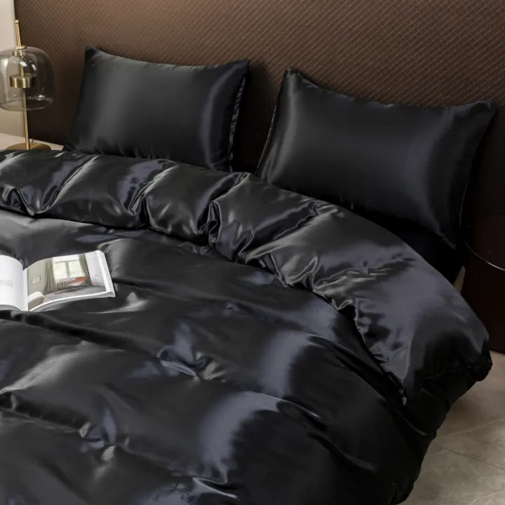 Black%20Luxury%20Ice%20Silk%20Bedding%20Set%20Satin%20Silky%20Duvet%20Cover%20Set%20With%20Pillowcase%20High-end%20Home%20Textiles%20Solid%20Color%20Bed%20Cover%20Sets%20-%20Image%203