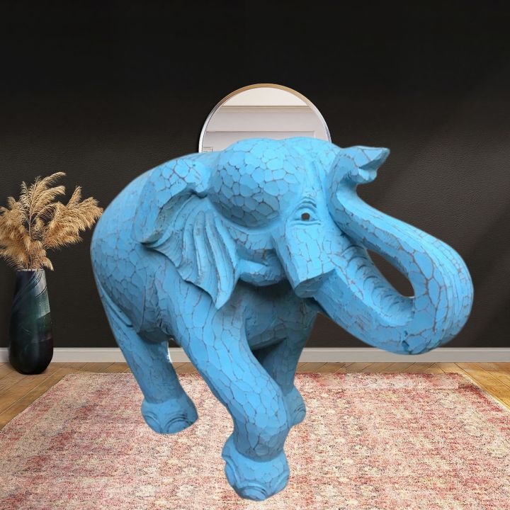 Wooden Carving Modern Elephant Statue decor