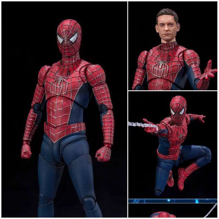 Ct Spider-Man S.H.F Classic Tobey Maguire Spiderman Shf Anime Action Figures Statue Figurine Model Collection Decorate Toy