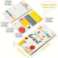 1 Pc Teacher Sticky Notes Set - Teaching Supplies Shaped Sticky Note Pads Teacher to Do List Notepad Writing Memo Pads for Teach. 