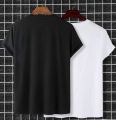 100% Cotton 2 Pic T-Shirt Balak And white For Mans.