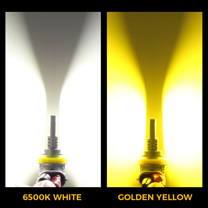 BMTxms%202PCS%20Dual%20Color%20H8%20H11%20H16JP%20LED%20Canbus%20Fog%20Light%209005%209006%20HB4%209145%20H10%20LED%20Fog%20DRL%20Lamp%206500k%20White%203000k%20Golden%20Yellow%20-%20Image%207