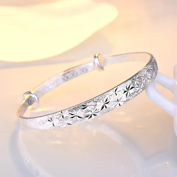 925%20Silver%20Original%20Romantic%20Gypsophila%20Star%20Bangles%20for%20Women%20Bracelets%20Fashion%20Party%20Wedding%20Accessories%20Jewelry%20-%20Image%204
