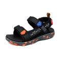 Summer Beach Boy Children Sandals Fashion Shoes Lightweight Non-slip Soft Bottom Shading Leather Boys Comfortable. 