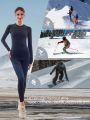 Women Skiing Underwear Set Fitness Thermal Gym Ski Snowboarding Hiking Jogging Sport Running Yoga Exercise Suit Long Johns.