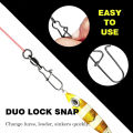 9KM 10Pcs Fishing Ball Bearing Swivels with Duo Lock Snap Stainless Steel Fishing Fast Clip Fishing Connector. 