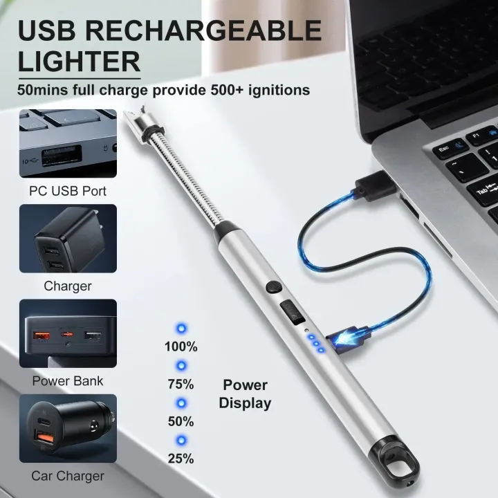 Rechargeable%20Electric%20360%C2%B0%20Flexible%20USB%20Lighter%20Flameless%20Long%20Neck%20with%20LED,%20Best%20Quality%20for%20Stove%20-%20Image%206