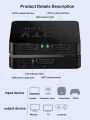 1-in 2-out 4K HDTV Splitter, Computer TV Dual Display Converter, High Definition Split Screen Device. 